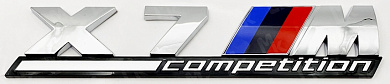 Шильдик автомобильный SHKP X7M Comp S серебряный пластик